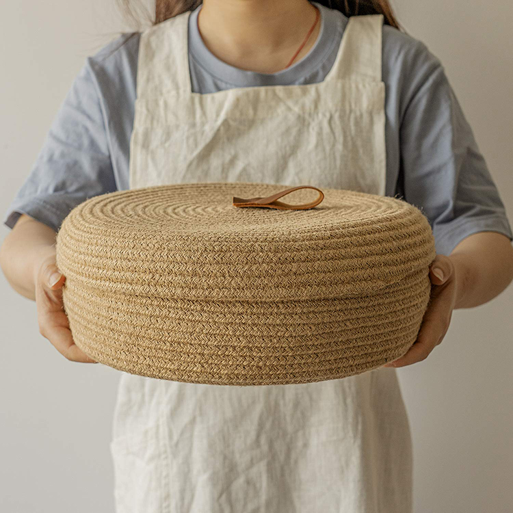 Coffee Table Natural Cotton Rope Basket