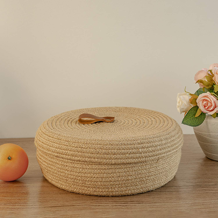 Coffee Table Natural Cotton Rope Basket