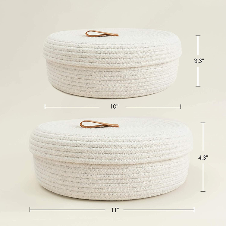 Coffee Table Natural Cotton Rope Basket