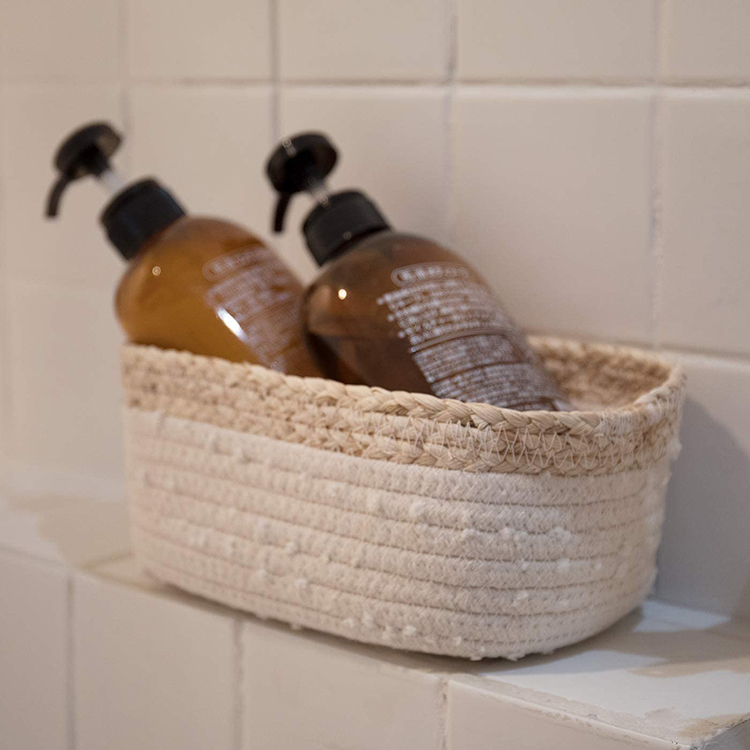 Woven Cotton Rope Storage Baskets