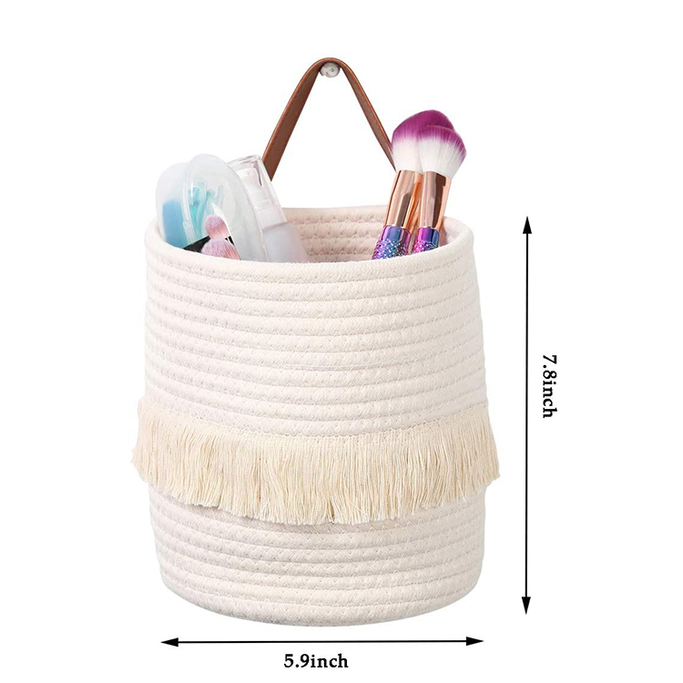 Cotton Rope Plant Tassel Basket