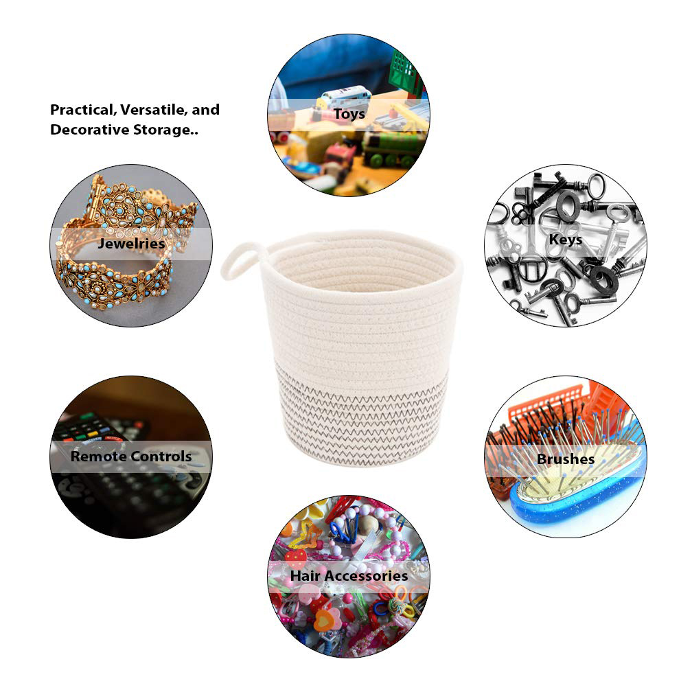 Premium Quality Small Cotton Rope Basket 