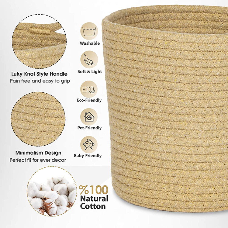 Cotton Rope Plant Flower Baskets