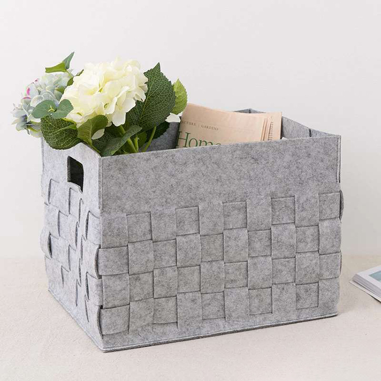 Foldable Felt Storage Basket Bin Organizer