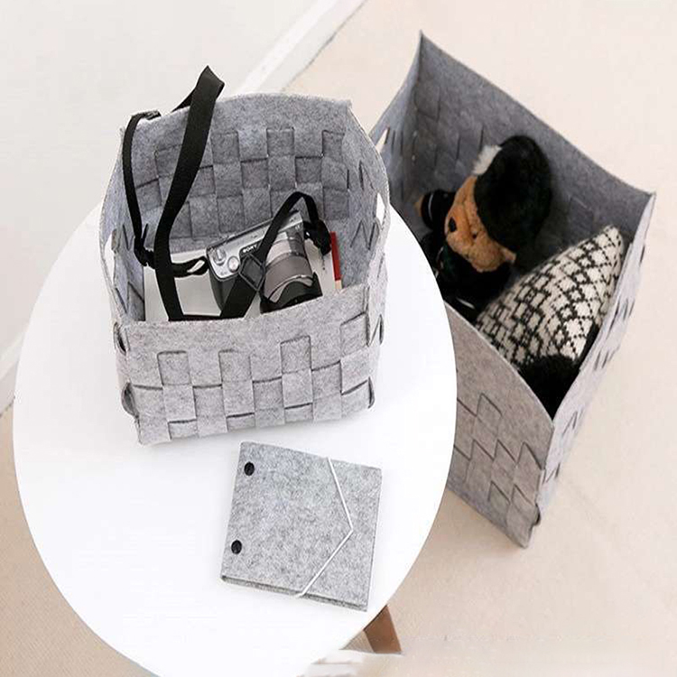 Foldable Felt Storage Basket Bin Organizer