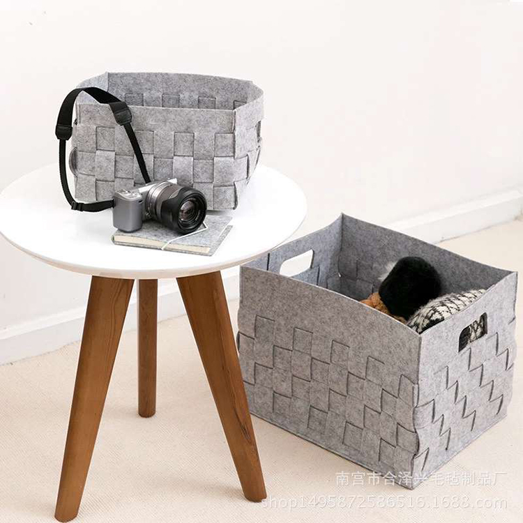 Foldable Felt Storage Basket Bin Organizer