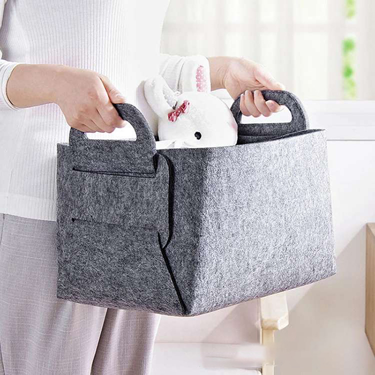 Foldable Felt Storage Basket Bin Organizer Laundry Hamper