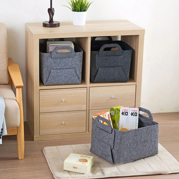 Foldable Felt Storage Basket Bin Organizer Laundry Hamper