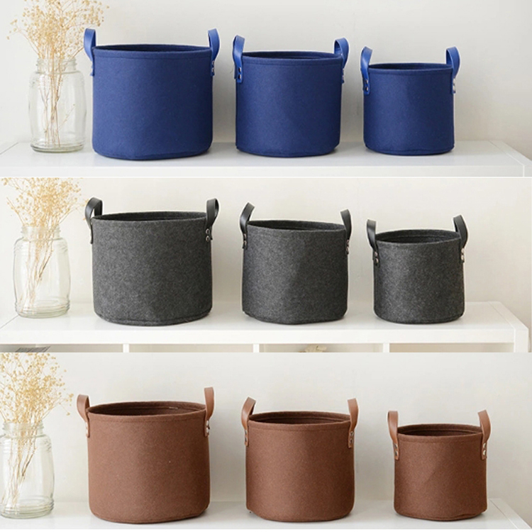 Foldable Felt Storage Basket Bin Organizer Laundry Hamper