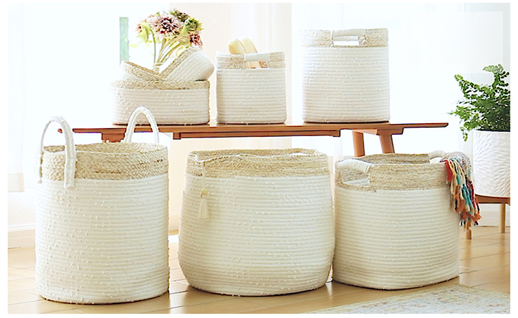 Wholesale Cheap Extra Large Cotton Rope Storage Baskets