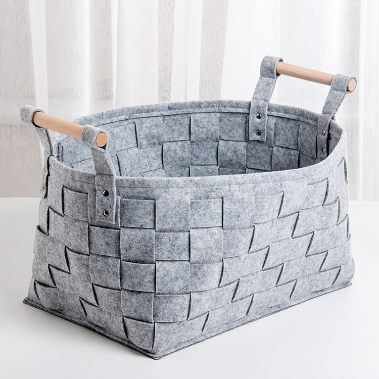 Foldable Felt Storage Basket Bin Organizer Laundry Hamper