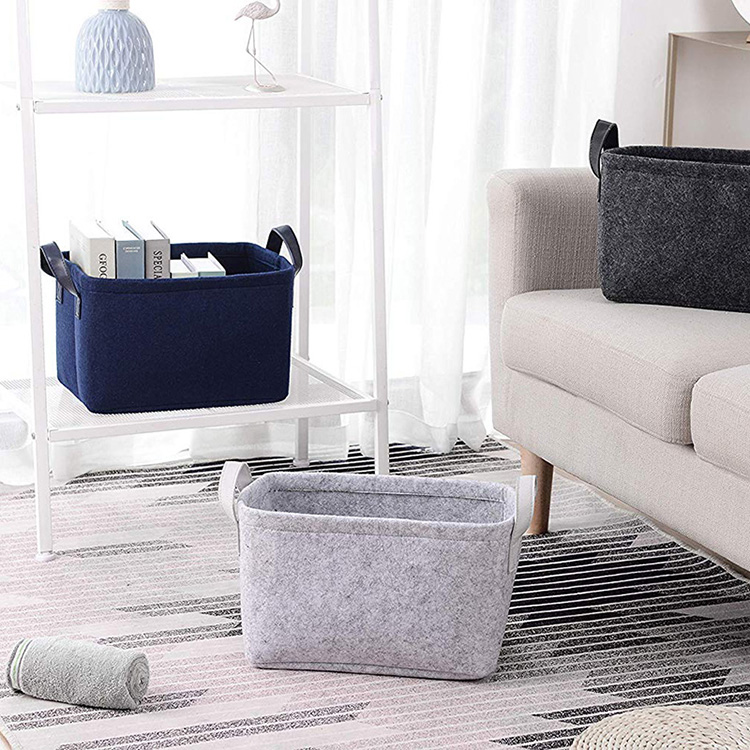 Foldable Rectangular Felt Storage Organizer