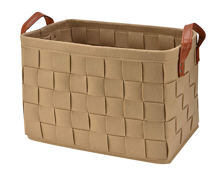 Collapsible Felt Laundry Storage Basket Bin Organizer