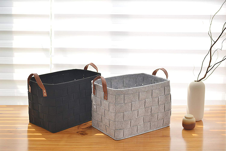 Foldable Felt Storage Basket Bin Organizer