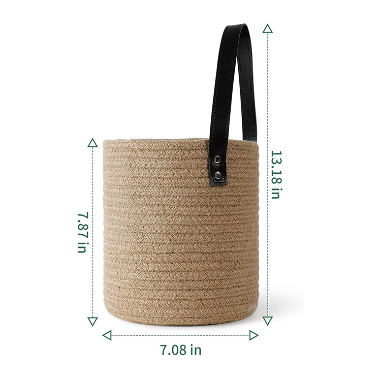 Small Woven Wall Mounted Hanging Cotton Rope Storage Basket