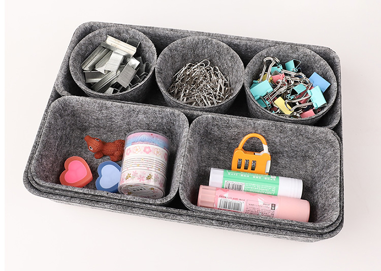 Foldable Felt Storage Basket Bin Organizer