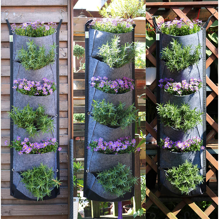 Pocket Wall Hanging Vertical Planter Plant Grow Bag